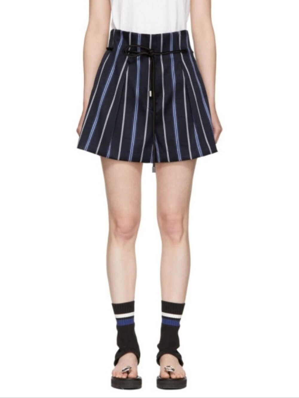 3.1 Phillip Lim Blue Striped Jacquard Shorts size 4